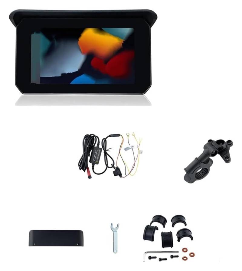 Navigation Halterung 5 Zoll Tragbare Navigation Geröll Motorrad Drahtlose Auto GPS Geröll wasserdichte Display Motorrad Handy Halterung Navigationshalterung(A) von GATAVCTKPY