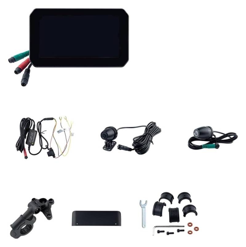 Navigation Halterung 5 Zoll Tragbare Navigation Geröll Motorrad Drahtlose Auto GPS Geröll wasserdichte Display Motorrad Handy Halterung Navigationshalterung(B) von GATAVCTKPY