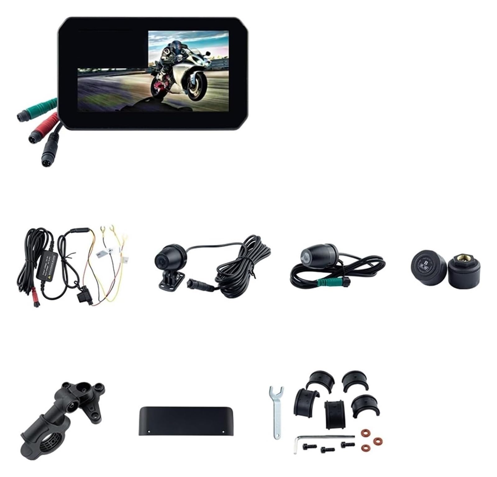 Navigation Halterung 5 Zoll Tragbare Navigation Geröll Motorrad Drahtlose Auto GPS Geröll wasserdichte Display Motorrad Handy Halterung Navigationshalterung(C) von GATAVCTKPY