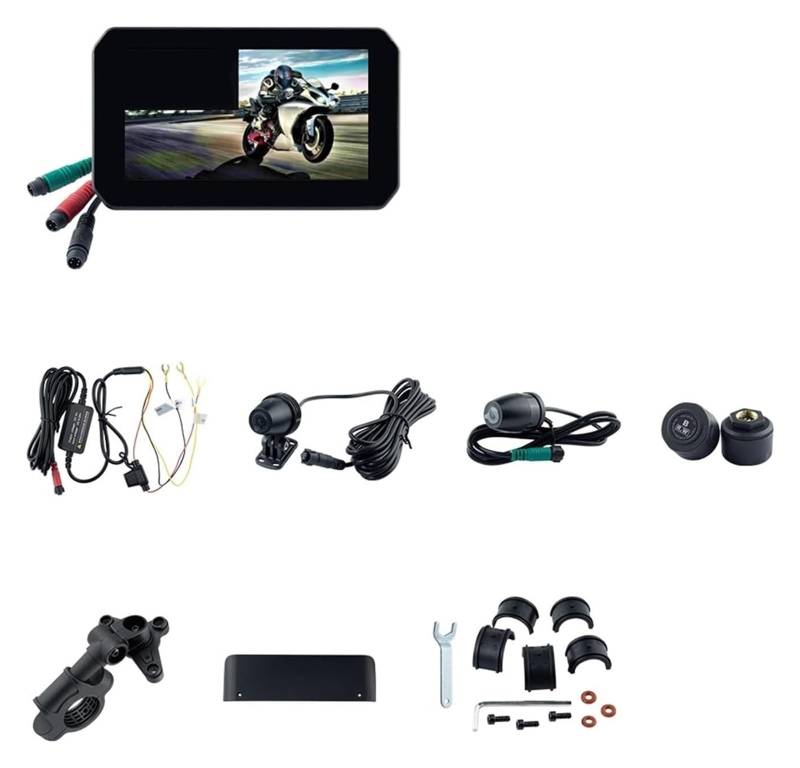 Navigation Halterung 5 Zoll Tragbare Navigation Geröll Motorrad Drahtlose Auto GPS Geröll wasserdichte Display Motorrad Handy Halterung Navigationshalterung(C) von GATAVCTKPY
