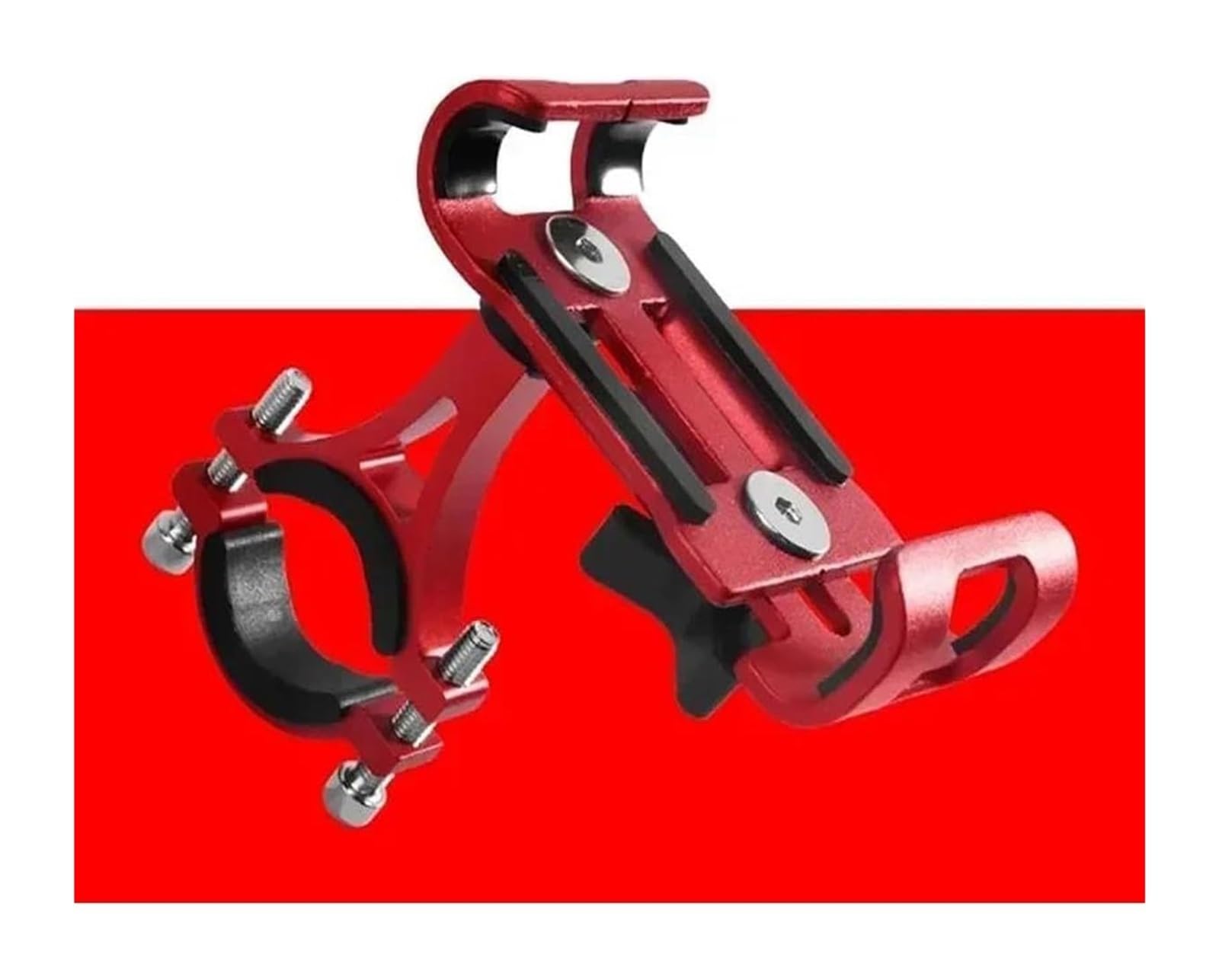 Navigation Halterung Drehen Sie Den Metall-Motorrad-Fahrrad-Telefonhalter Aus Aluminiumlegierung, rutschfeste Halterung Unterstützt GPS-Clip Fahrrad-Telefonständer Navigationshalterung(rot) von GATAVCTKPY