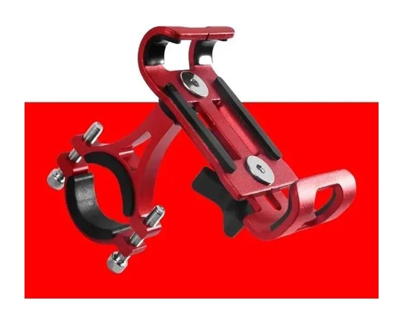 Navigation Halterung Drehen Sie Den Metall-Motorrad-Fahrrad-Telefonhalter Aus Aluminiumlegierung, rutschfeste Halterung Unterstützt GPS-Clip Fahrrad-Telefonständer Navigationshalterung(rot) von GATAVCTKPY