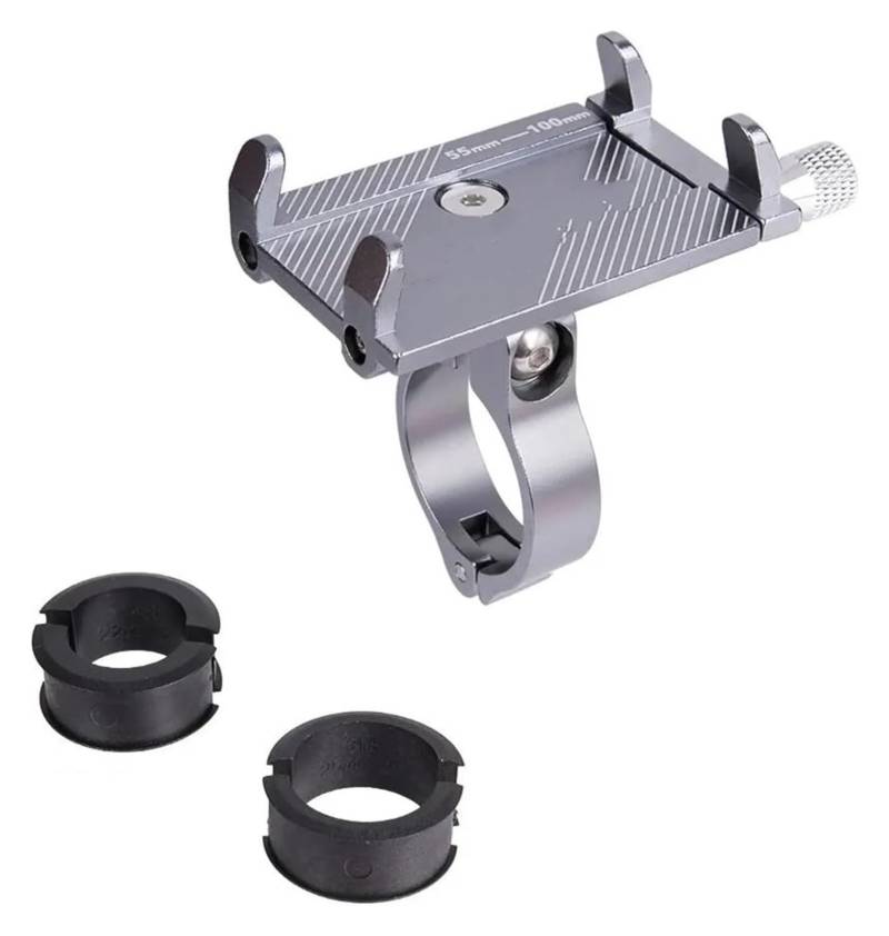 Navigation Halterung Fahrrad Telefon Halter Zuverlässige Halterung Universal MTB Mobile Handy GPS Metall Motorrad Halter Auf Rennrad Moto Navigationshalterung(Silber) von GATAVCTKPY