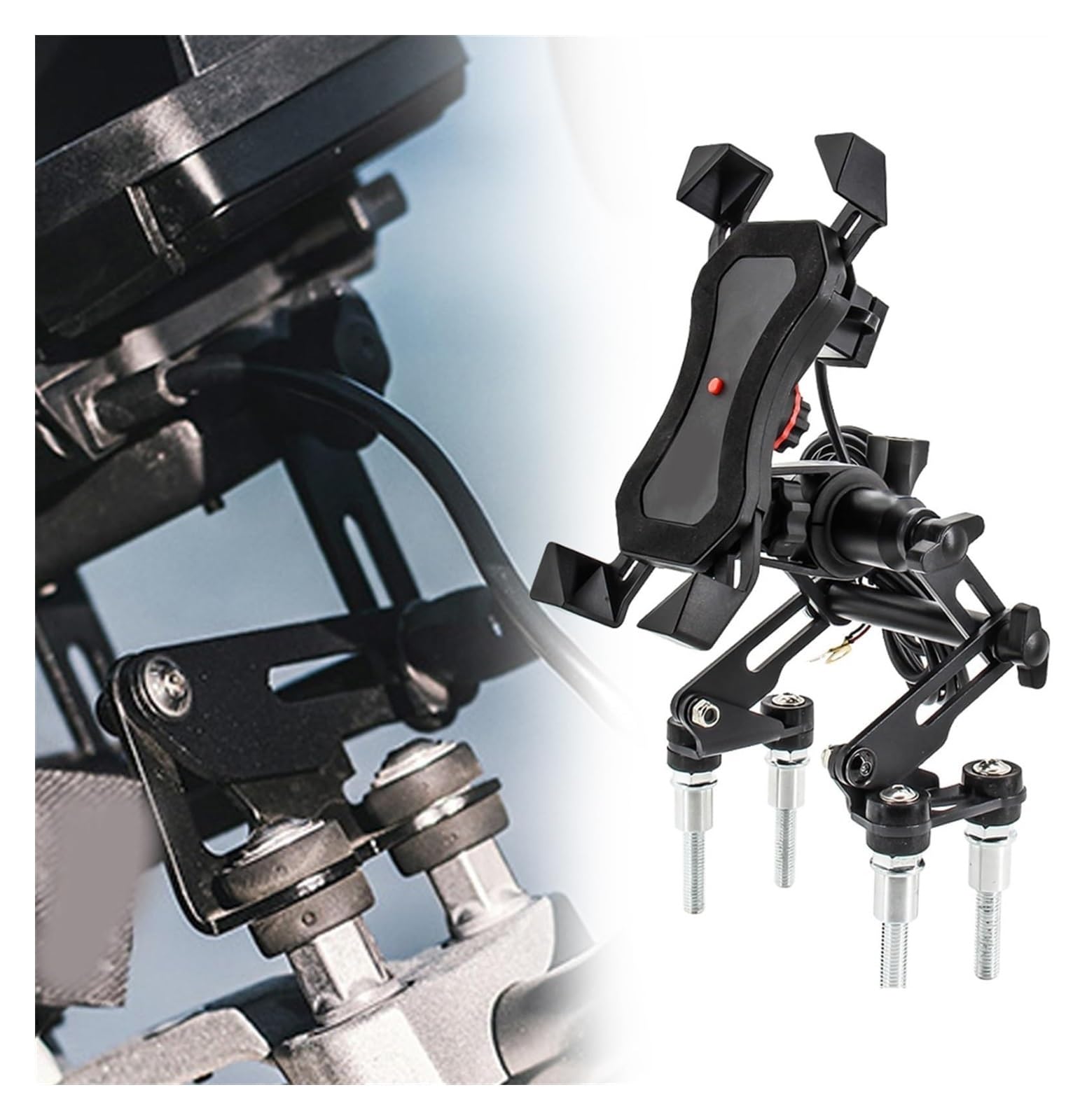 Navigation Halterung Für B&MW F 800 R F800R 2015- Einstellbarer Verlängerungstelefonnavigationshalter GPS-Plattentelefonständerhalter Navigationshalterung(with USB Set B) von GATAVCTKPY