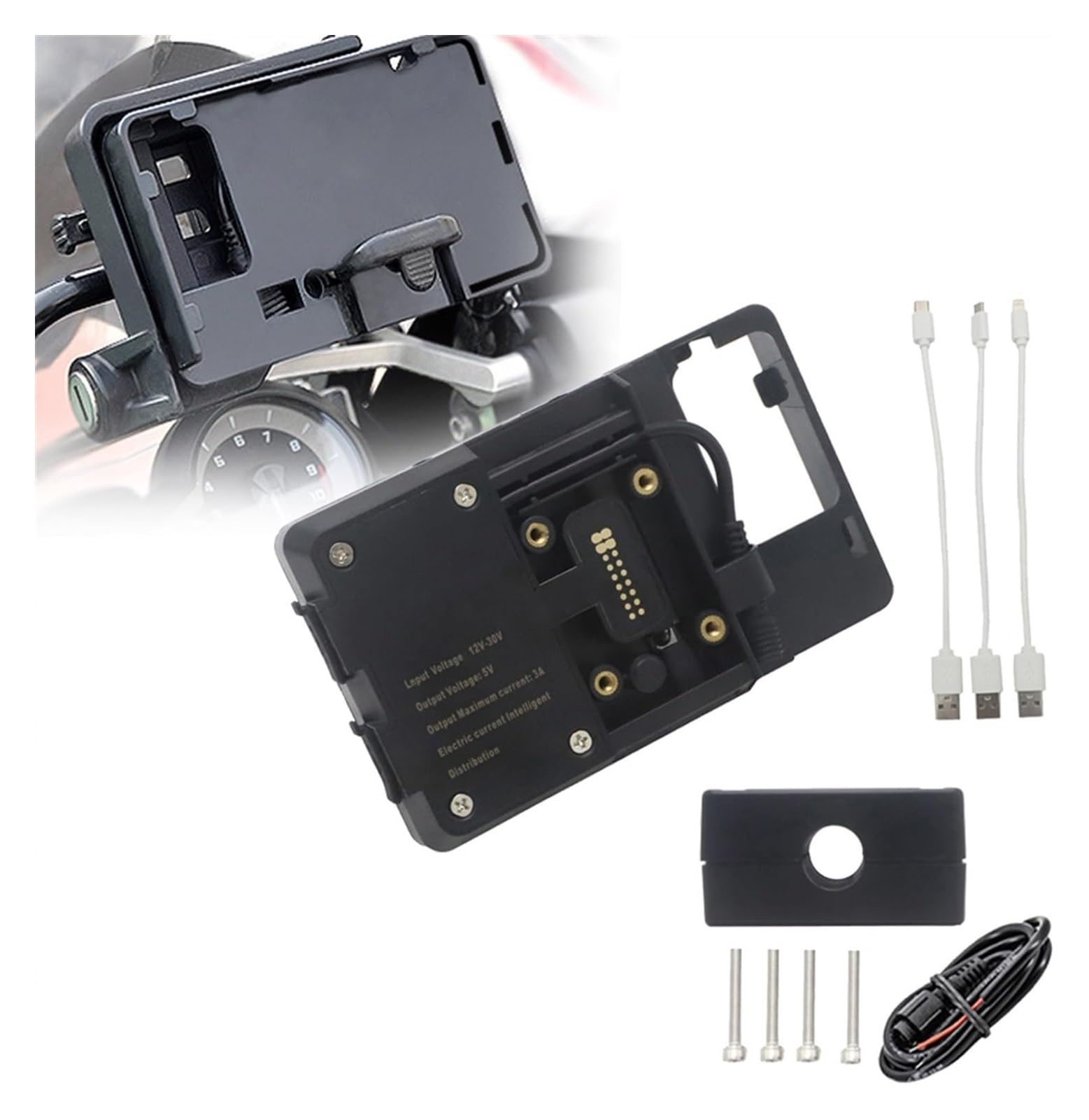 Navigation Halterung Für B&MW R1200GS R1250GS ADV Navigationshalterung Motorrad USB-Ladegerät Handyhalter Ständerhalterung Navigationshalterung(USB 12mm Clip) von GATAVCTKPY