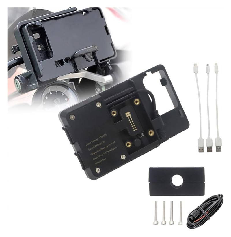Navigation Halterung Für B&MW R1200GS R1250GS ADV Navigationshalterung Motorrad USB-Ladegerät Handyhalter Ständerhalterung Navigationshalterung(USB 12mm Clip) von GATAVCTKPY
