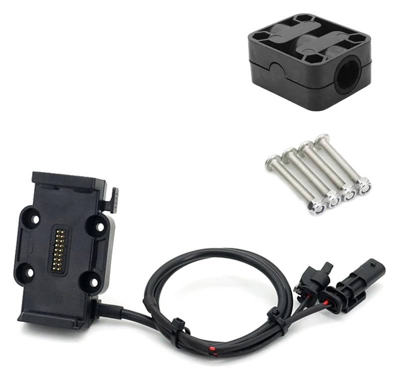 Navigation Halterung Für B&MW R1200GS R1250GS ADV S1000XR F750GS F850GS F900R USB-Handy-GPS-Navigationshalterung Drahtlose Ladeunterstützung Navigationshalterung(Black - 16mm) von GATAVCTKPY