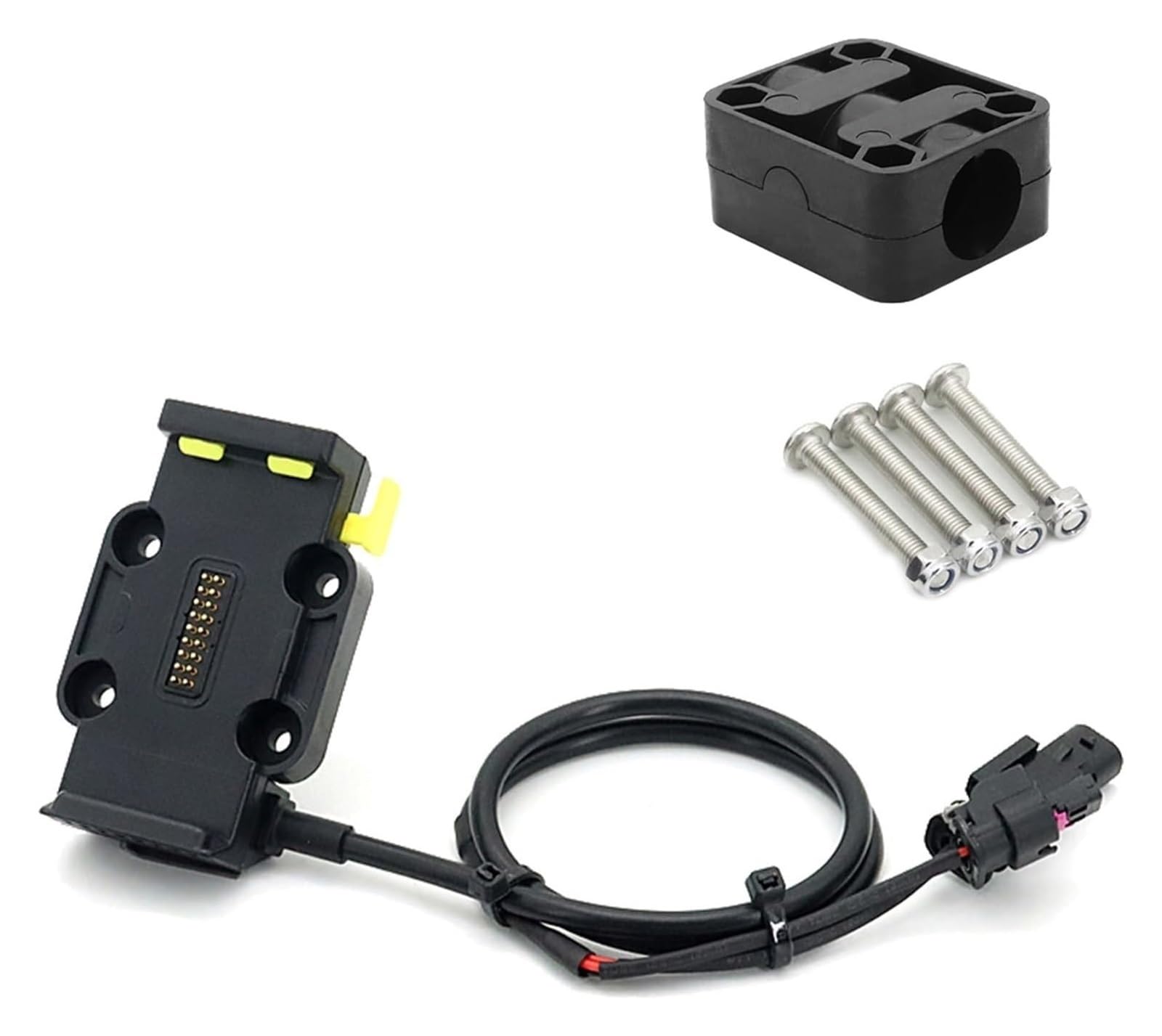 Navigation Halterung Für B&MW R1200GS R1250GS ADV S1000XR F750GS F850GS F900R USB-Handy-GPS-Navigationshalterung Drahtlose Ladeunterstützung Navigationshalterung(Yellow - 22mm) von GATAVCTKPY