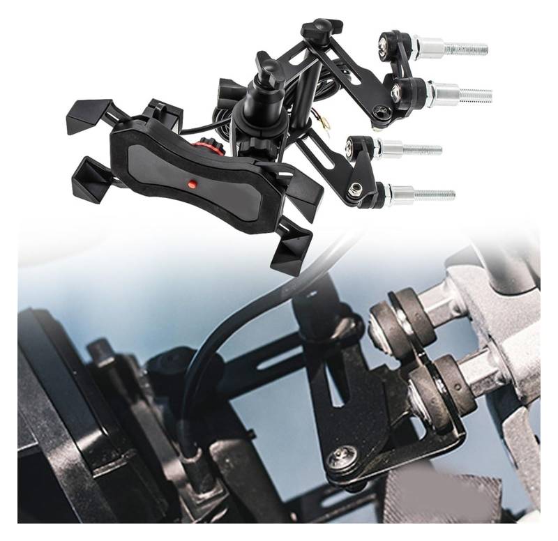 Navigation Halterung Für B&MW S 1000 R S1000R 2017- Motorrad Verstellbare Verlängerung Telefon Navigation Halterung GPS Platte Telefon Ständer Halter Navigationshalterung(with USB Set B) von GATAVCTKPY