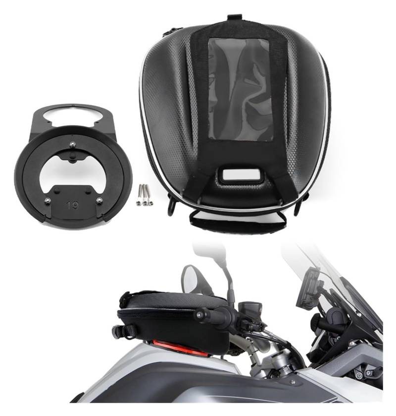 Navigation Halterung Für CB500X CB 500 X 2019-2023 500X Motorrad wasserdichte Gepäck Navigation Racing Tasche Rucksack Tank Taschen Tanklock Navigationshalterung(Bag and Tanklock Set) von GATAVCTKPY