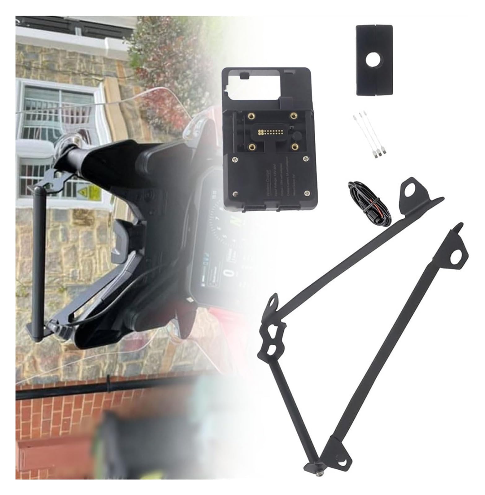 Navigation Halterung Für D&ucati Für MULTISTRADA V4 S V4S 2021 + Handy GPS Halterung Navigation Halterung USB Und Drahtlose Ladestation Navigationshalterung(12mm Wireless Stand) von GATAVCTKPY
