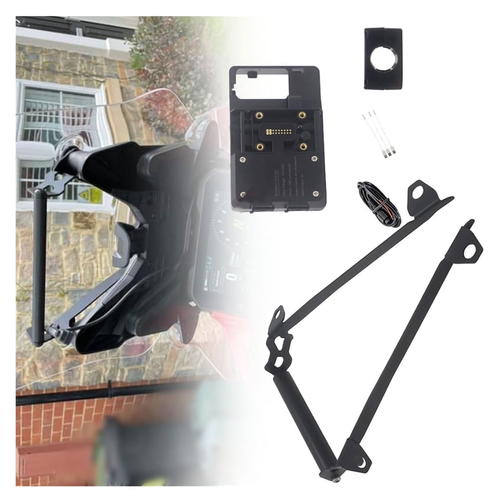 Navigation Halterung Für D&ucati Für MULTISTRADA V4 S V4S 2021 + Handy GPS Halterung Navigation Halterung USB Und Drahtlose Ladestation Navigationshalterung(22mm Wireless Stand) von GATAVCTKPY