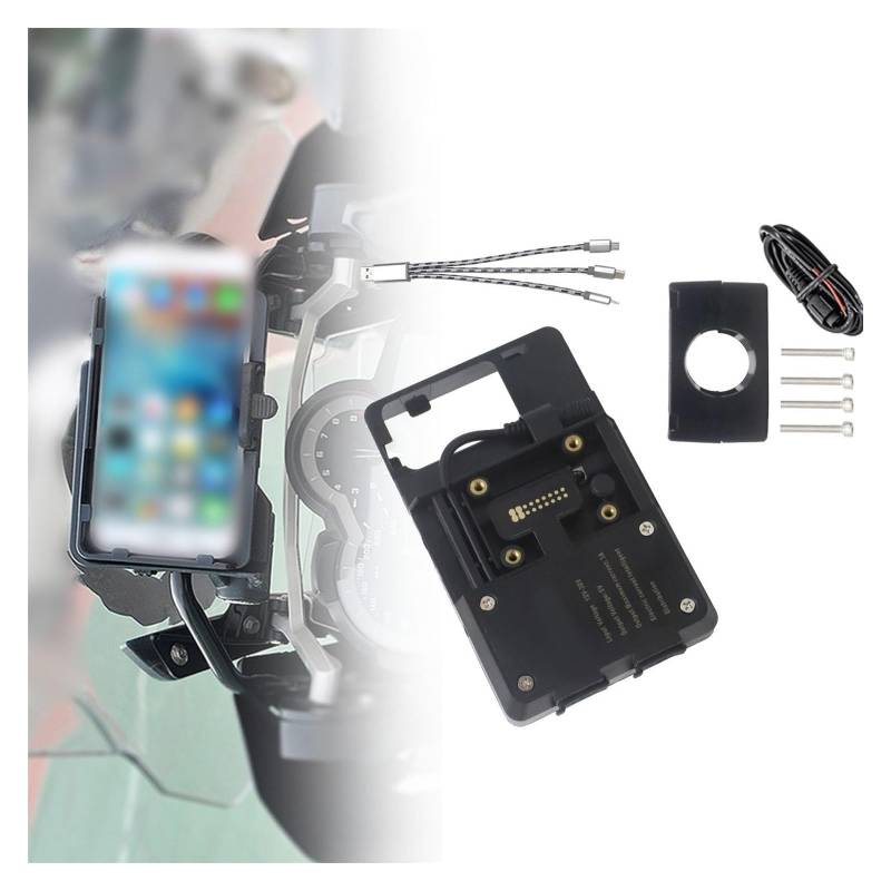 Navigation Halterung Für D&ucati Für MULTISTRADA V4 S V4S 2021 + Handy GPS Halterung Navigation Halterung USB Und Drahtlose Ladestation Navigationshalterung(USB 22mm Clip) von GATAVCTKPY