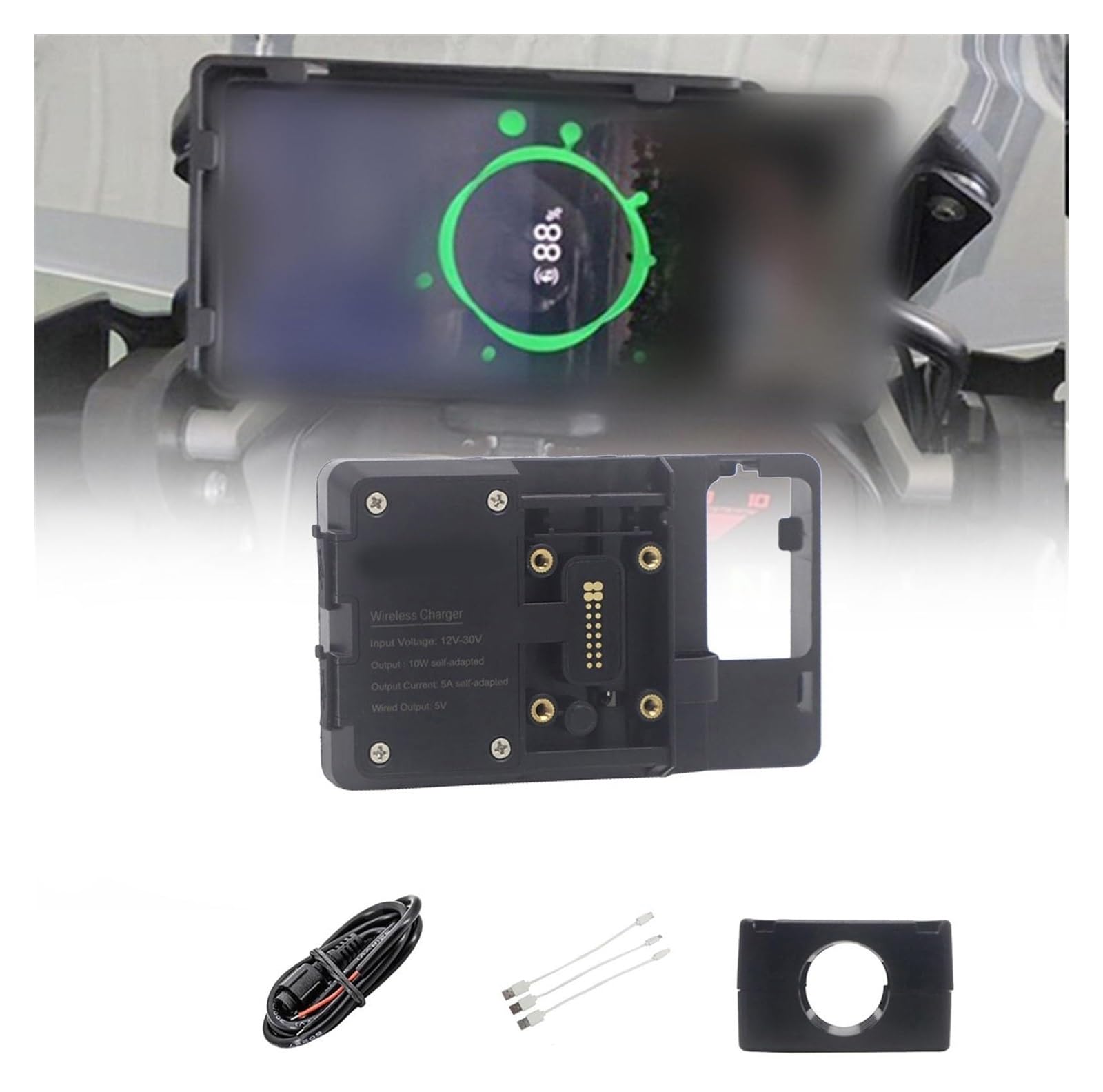 Navigation Halterung Für D&ucati Für MULTISTRADA V4 S V4S 2021 + Handy GPS Halterung Navigation Halterung USB Und Drahtlose Ladestation Navigationshalterung(Wireless 22mm Clip) von GATAVCTKPY
