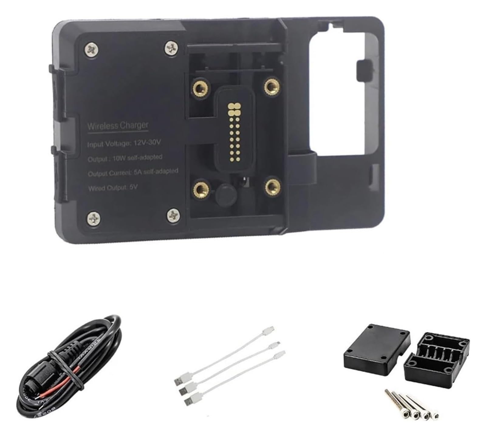 Navigation Halterung Für FORZA350 Für NSS350 2021-2023 Motorrad GPS Telefon USB & Drahtlose Ladegerät Navigation Halterung Halter Halterung Ständer Navigationshalterung(Black 1 Set) von GATAVCTKPY