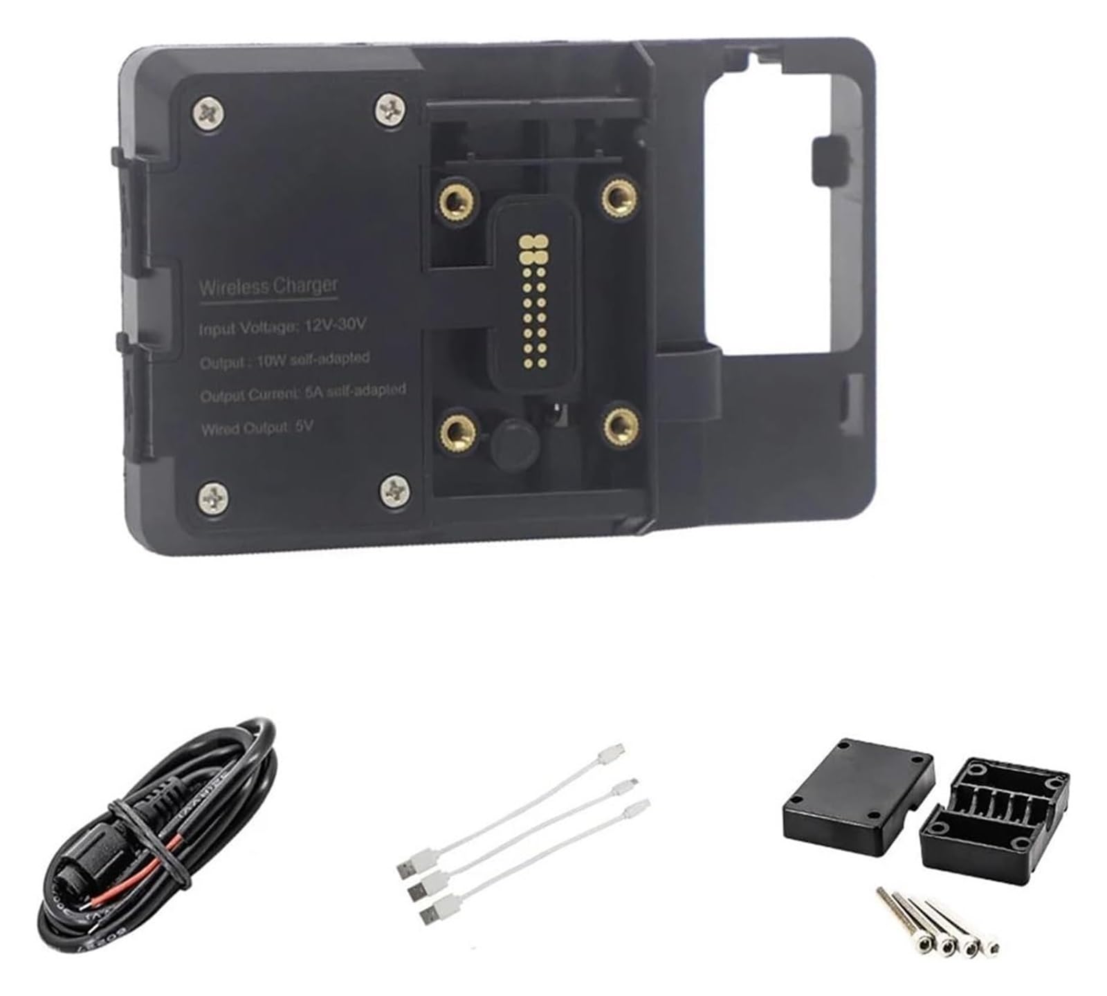 Navigation Halterung Für FORZA350 Für NSS350 2021-2023 Motorrad GPS Telefon USB & Drahtlose Ladegerät Navigation Halterung Halter Halterung Ständer Navigationshalterung(Black 1 Set) von GATAVCTKPY