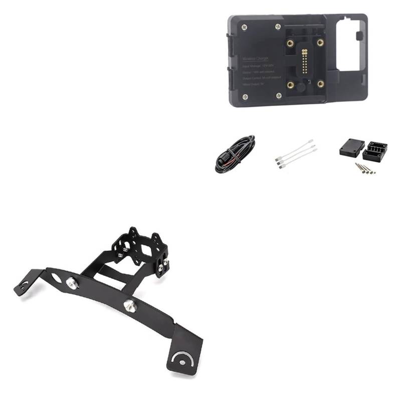 Navigation Halterung Für FORZA350 Für NSS350 2021-2023 Motorrad GPS Telefon USB & Drahtlose Ladegerät Navigation Halterung Halter Halterung Ständer Navigationshalterung(Silver 1 Set) von GATAVCTKPY