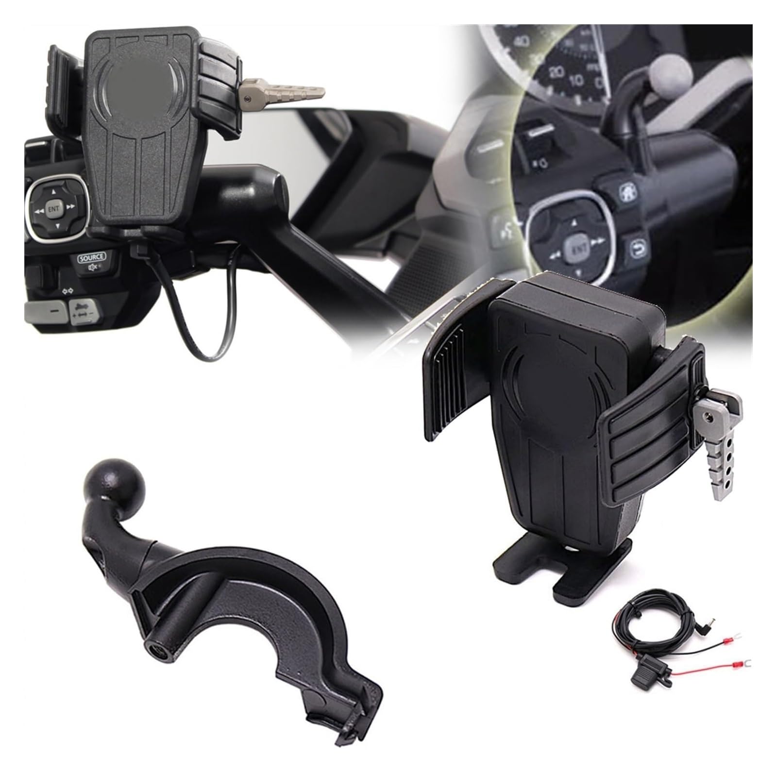 Navigation Halterung Für Goldwing 2018 2019 2020 2021 Zubehör Motorrad Drahtlose Lade GPS Telefon Halter Navigation Halterung Navigationshalterung(AC) von GATAVCTKPY