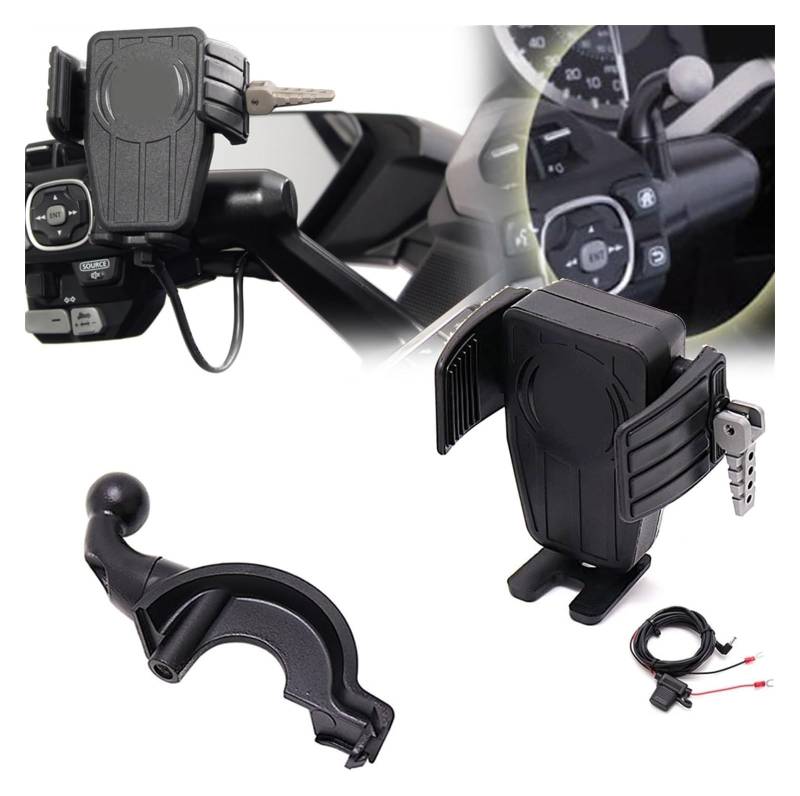 Navigation Halterung Für Goldwing 2018 2019 2020 2021 Zubehör Motorrad Drahtlose Lade GPS Telefon Halter Navigation Halterung Navigationshalterung(AC) von GATAVCTKPY