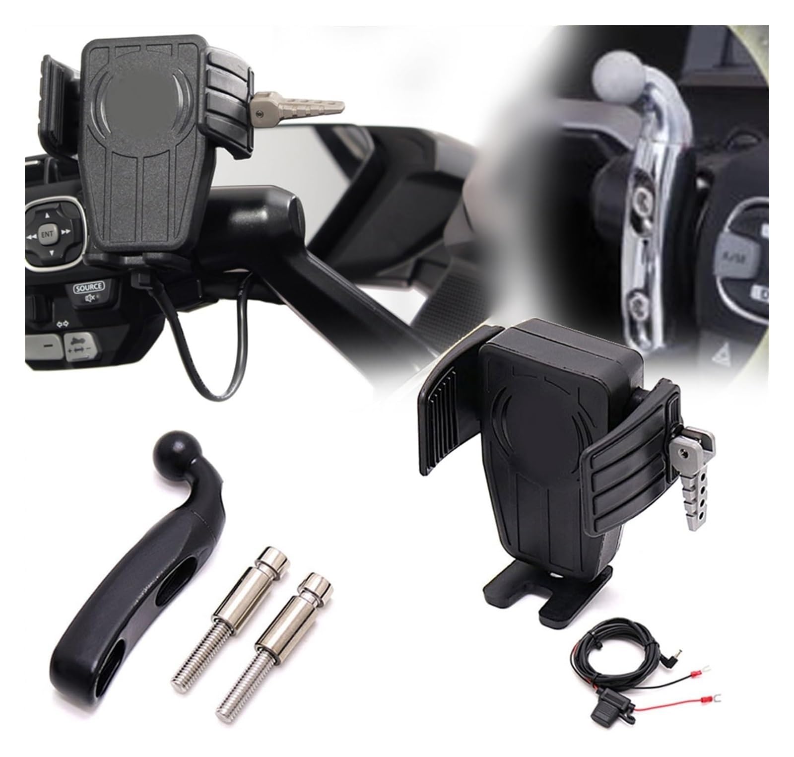 Navigation Halterung Für Goldwing 2018 2019 2020 2021 Zubehör Motorrad Drahtlose Lade GPS Telefon Halter Navigation Halterung Navigationshalterung(Ae) von GATAVCTKPY
