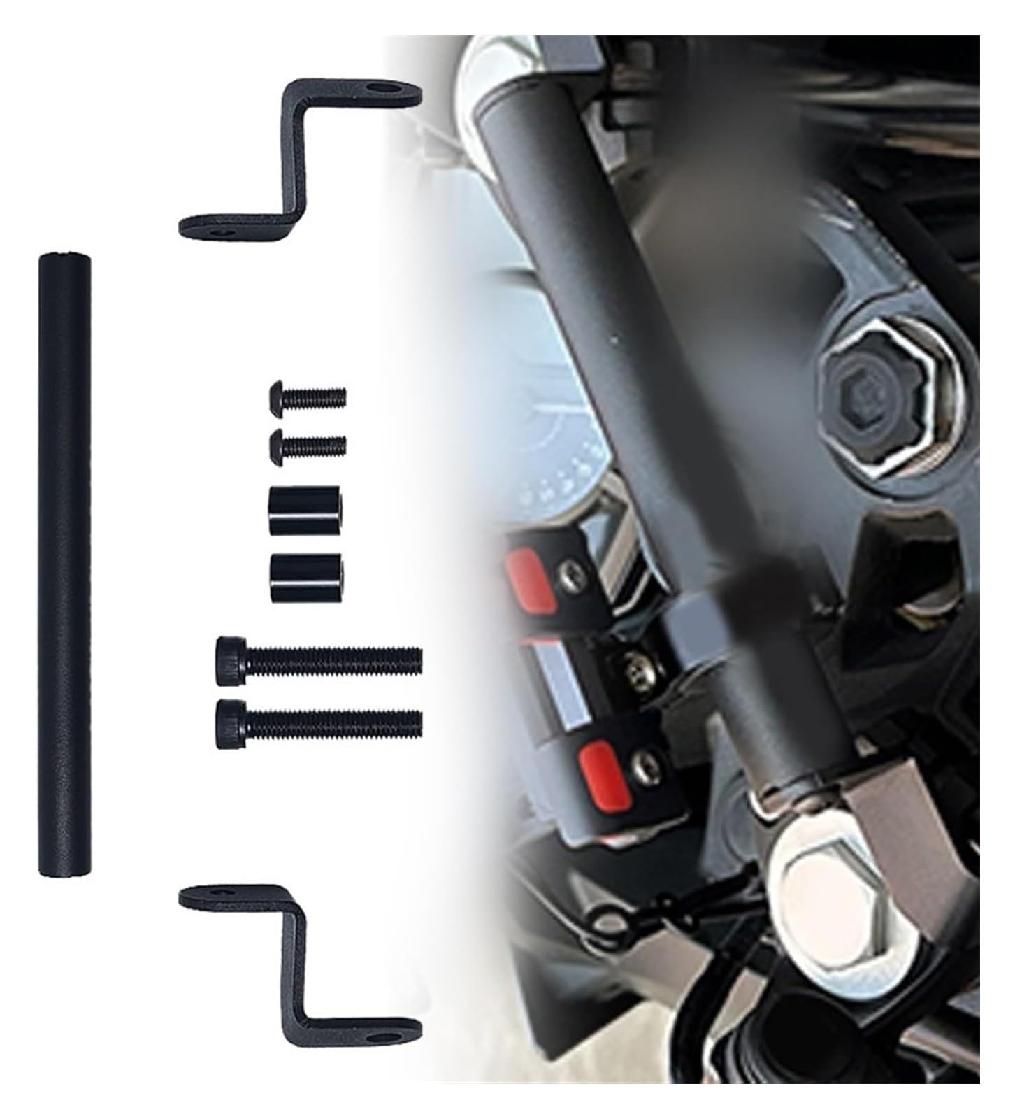 Navigation Halterung Für Kawa&saki Für Ninja400(EX400G) 2018-2022 12/22MM Motorrad Telefon Halter Stehen GPS Navigation Platte Halterung Zubehör Navigationshalterung(12MM) von GATAVCTKPY