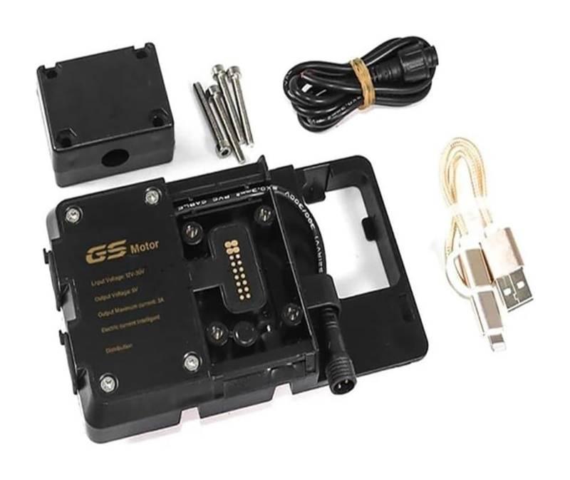 Navigation Halterung Für Tiger1200 Für Tiger 1200 GT Für Explorer 2022 Handy USB Lade Halter Aluminium GPS Navigation Halterung Motorrad Navigationshalterung(D - USB Charging) von GATAVCTKPY
