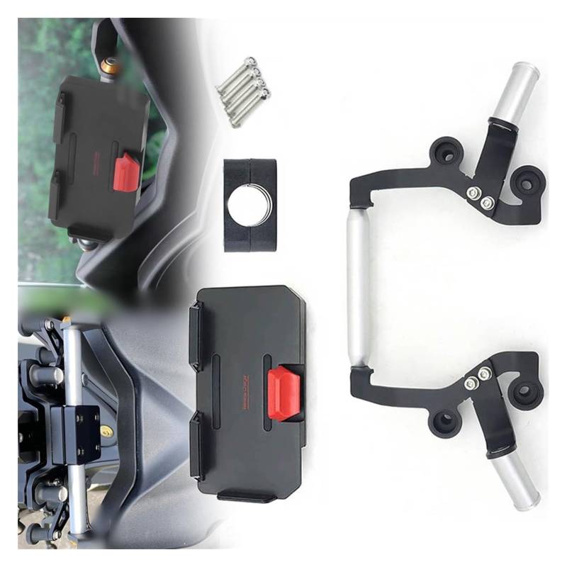 Navigation Halterung Für Y&amaha X-MAX Xmax 300 XMAX300 2021-2023 GPS-Telefonhalter USB-Wireless-Ladegerät Navigation Spotlight Halterung Halterung Ständer Navigationshalterung(22mm -Silver -Holder) von GATAVCTKPY