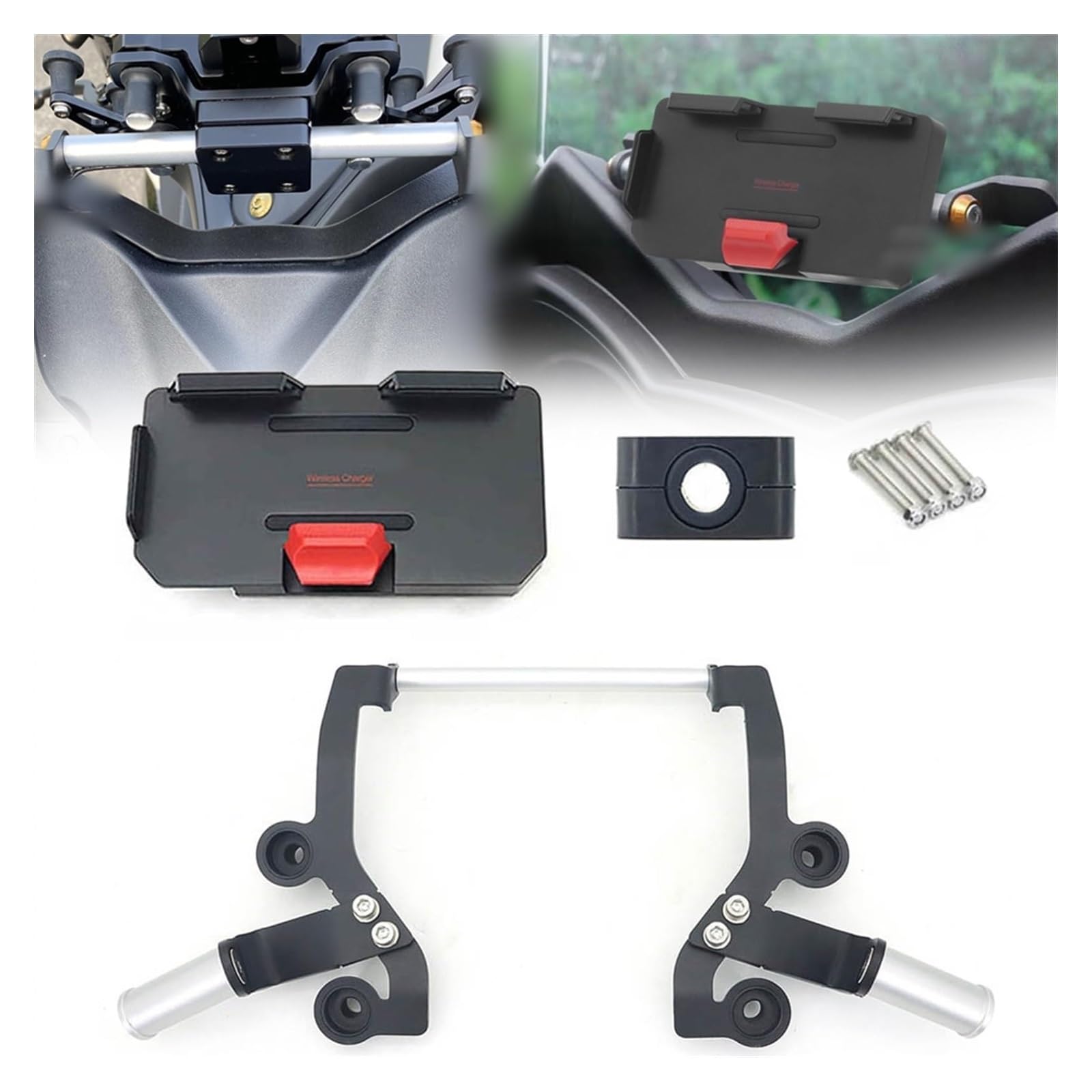 Navigation Halterung Für Y&amaha X-MAX Xmax 300 XMAX300 2021 GPS-Telefonhalter USB-Wireless-Ladegerät Navigation Spotlight Halterung Halterung Ständer Navigationshalterung von GATAVCTKPY