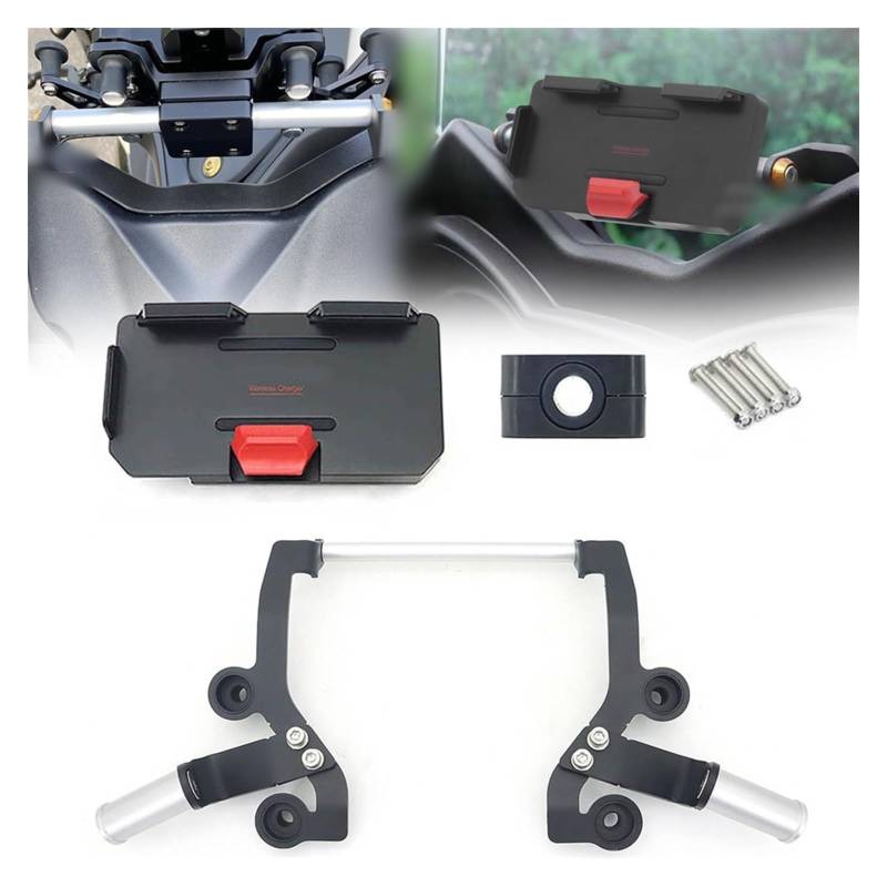 Navigation Halterung Für Y&amaha X-MAX Xmax 300 XMAX300 2021 GPS-Telefonhalter USB-Wireless-Ladegerät Navigation Spotlight Halterung Halterung Ständer Navigationshalterung von GATAVCTKPY