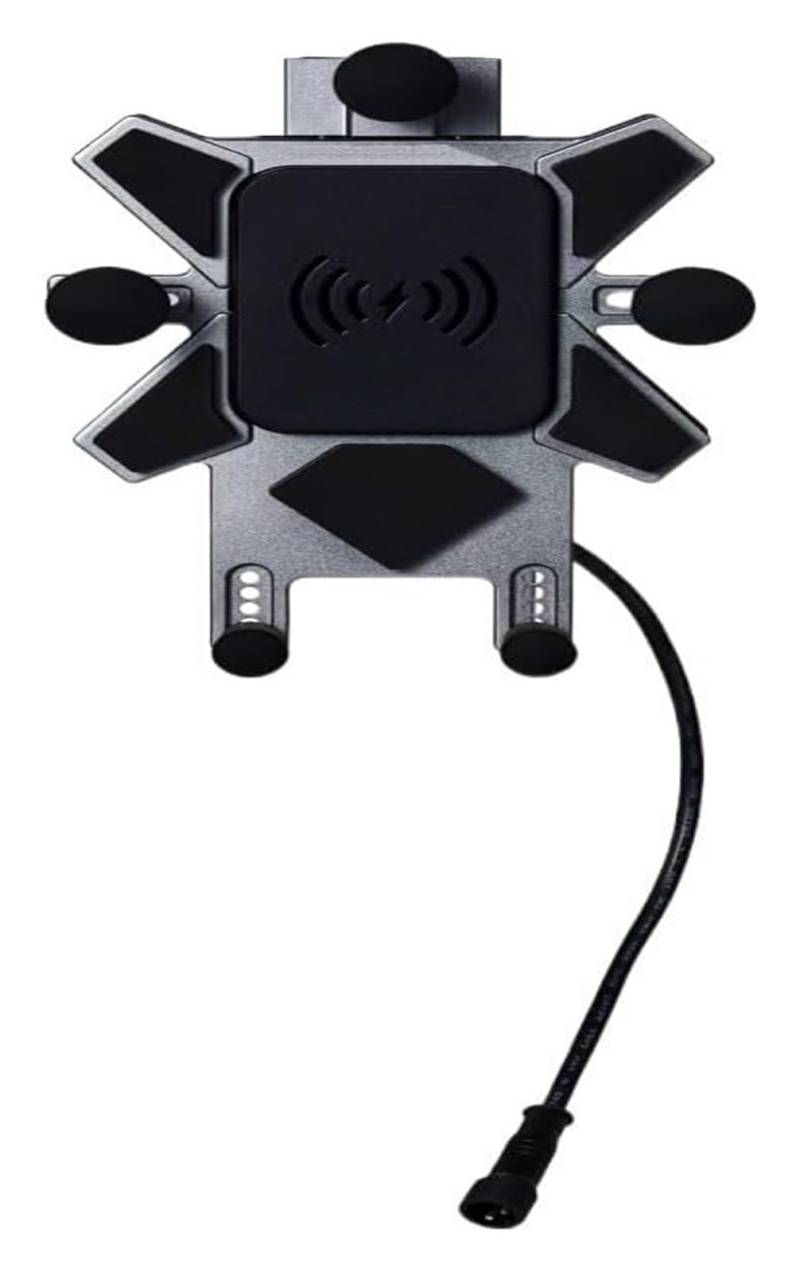 Navigation Halterung Motorrad Fahrrad Halterung Maglev Stoßdämpfung 15W Drahtlose 10W USB Ladegerät Handy-Navigation Halterung Navigationshalterung(Wireless and USB A) von GATAVCTKPY
