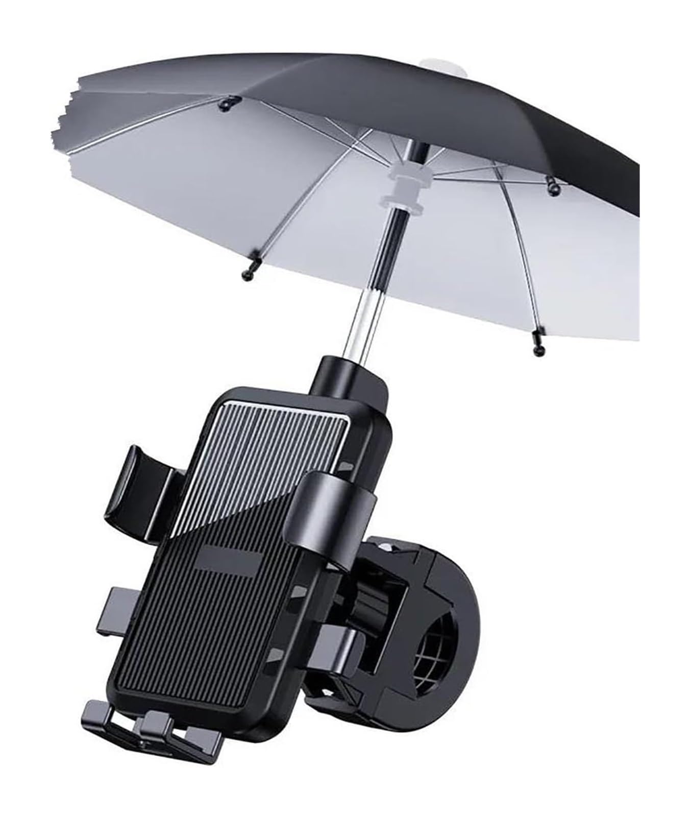 Navigation Halterung Motorrad Fahrrad Handy Halter Stehen Elektrische Fahrzeug Roller Radfahren Berg Telefon Lenker Halterung Navigationshalterung(Black with Umbrella) von GATAVCTKPY