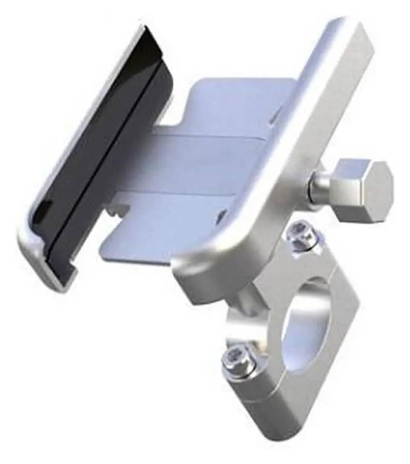 Navigation Halterung Motorrad Fahrrad Telefon Halter Universal Mirro Lenker Halterung Handy GPS Halterung Handys Motorrad Telefon Halterung Navigationshalterung(Silver Handlebar) von GATAVCTKPY