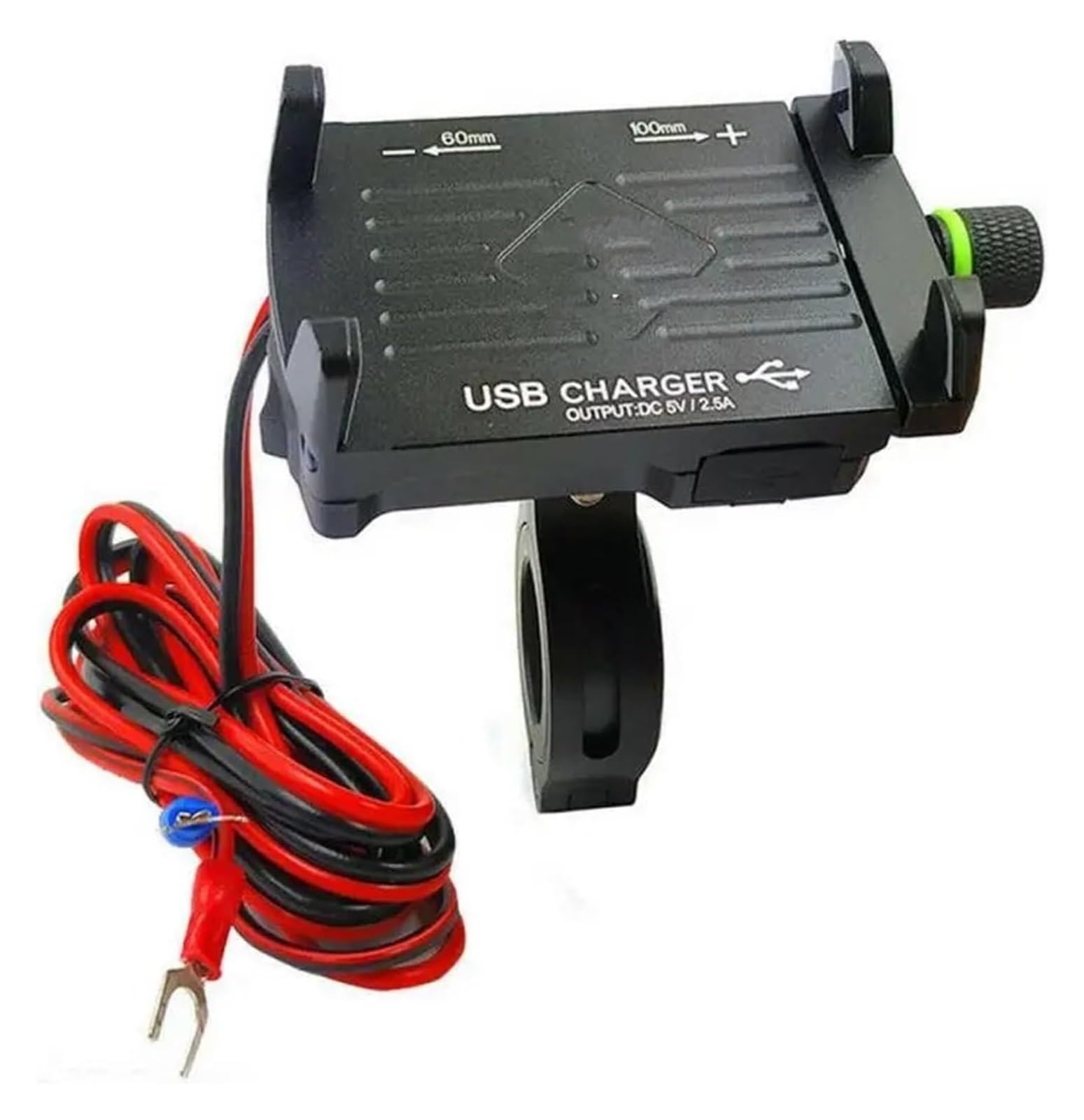 Navigation Halterung Motorrad Handy Halter Mit USB Ladegerät Motorrad Lenker GPS Ständer Halterung 6,5 ''Handy Halterung Unterstützung Halter Navigationshalterung(15 X 10 X 5 Black) von GATAVCTKPY