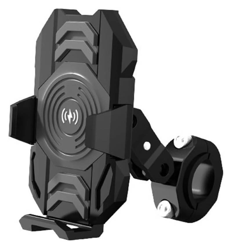 Navigation Halterung Stoßfeste wasserdichte 15-W-Wireless-Ladegerät-GPS-Navigationshalterung Motorrad-Telefonhalterung Motorrad-Handyhalterung Navigationshalterung(Schwarz) von GATAVCTKPY