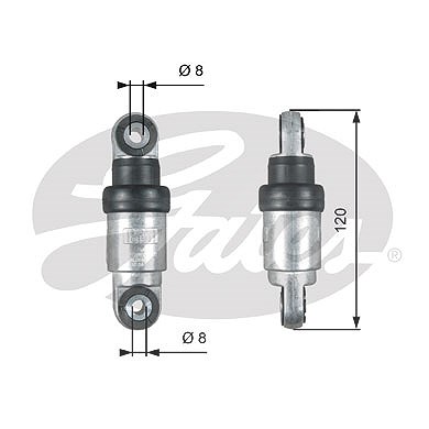 Gates Schwingungsdämpfer, Keilrippenriemen [Hersteller-Nr. T39215] für BMW von GATES