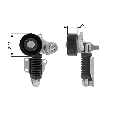 Gates Spannrolle, Keilrippenriemen [Hersteller-Nr. T38399] für Alfa Romeo, Fiat, Lancia von GATES