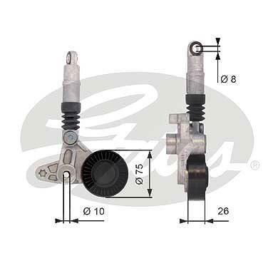 Gates Spannrolle, Keilrippenriemen [Hersteller-Nr. T39099] für Audi von GATES