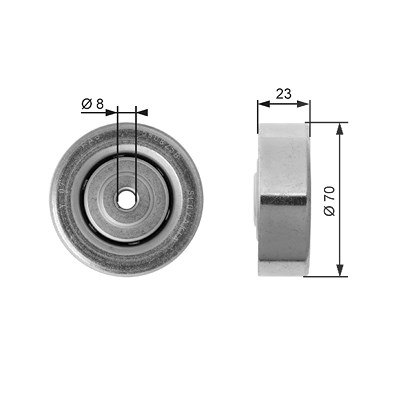 Gates Spannrolle, Keilrippenriemen [Hersteller-Nr. T36161] für BMW, Opel, Vauxhall von GATES