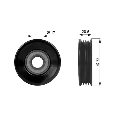 Gates Spannrolle, Keilrippenriemen [Hersteller-Nr. T38030] für Honda, Subaru von GATES