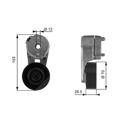 Gates Spannrolle, Keilrippenriemen [Hersteller-Nr. T38163] für Jeep von GATES