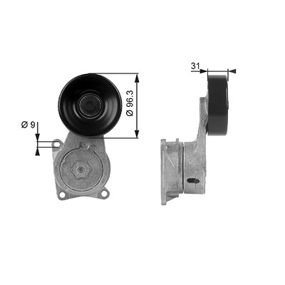 Gates Spannrolle, Keilrippenriemen [Hersteller-Nr. T38170] für Lexus, Toyota von GATES