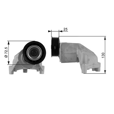 Gates Spannrolle, Keilrippenriemen [Hersteller-Nr. T38272] für Ford von GATES