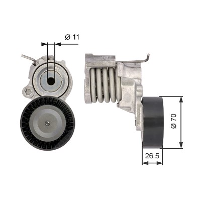 Gates Spannrolle, Keilrippenriemen [Hersteller-Nr. T39115] für Seat, Skoda, VW von GATES