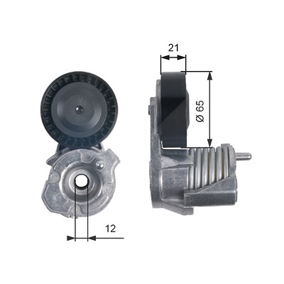 Gates Spannrolle, Keilrippenriemen [Hersteller-Nr. T39145] für Ford, Volvo von GATES