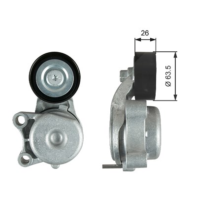 Gates Spannrolle, Keilrippenriemen [Hersteller-Nr. T39343] für Chrysler, Jeep von GATES