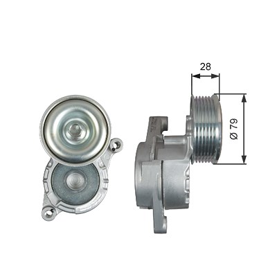 Gates Spannrolle, Keilrippenriemen [Hersteller-Nr. T39284] für Mazda von GATES