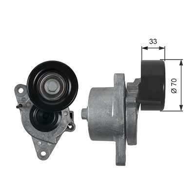 Gates Spannrolle, Keilrippenriemen [Hersteller-Nr. T39170] für Nissan von GATES
