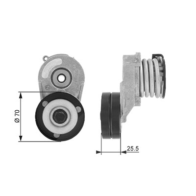 Gates Spannrolle, Keilrippenriemen [Hersteller-Nr. T38432] für Opel, Vauxhall von GATES