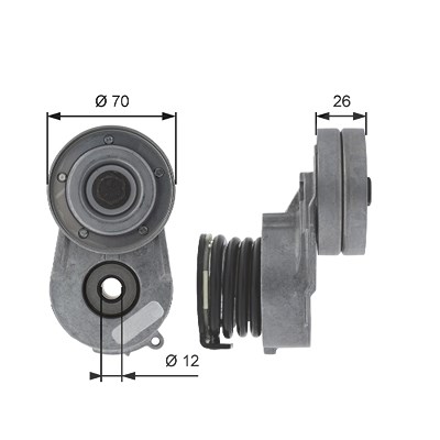 Gates Spannrolle, Keilrippenriemen [Hersteller-Nr. T38496] für Honda, Opel, Vauxhall von GATES