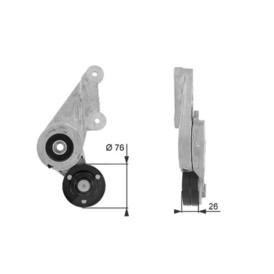 Gates Spannrolle, Keilrippenriemen [Hersteller-Nr. T38304] für Renault, Volvo von GATES